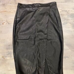 Forever 21 high waisted leather pencil skirt S
